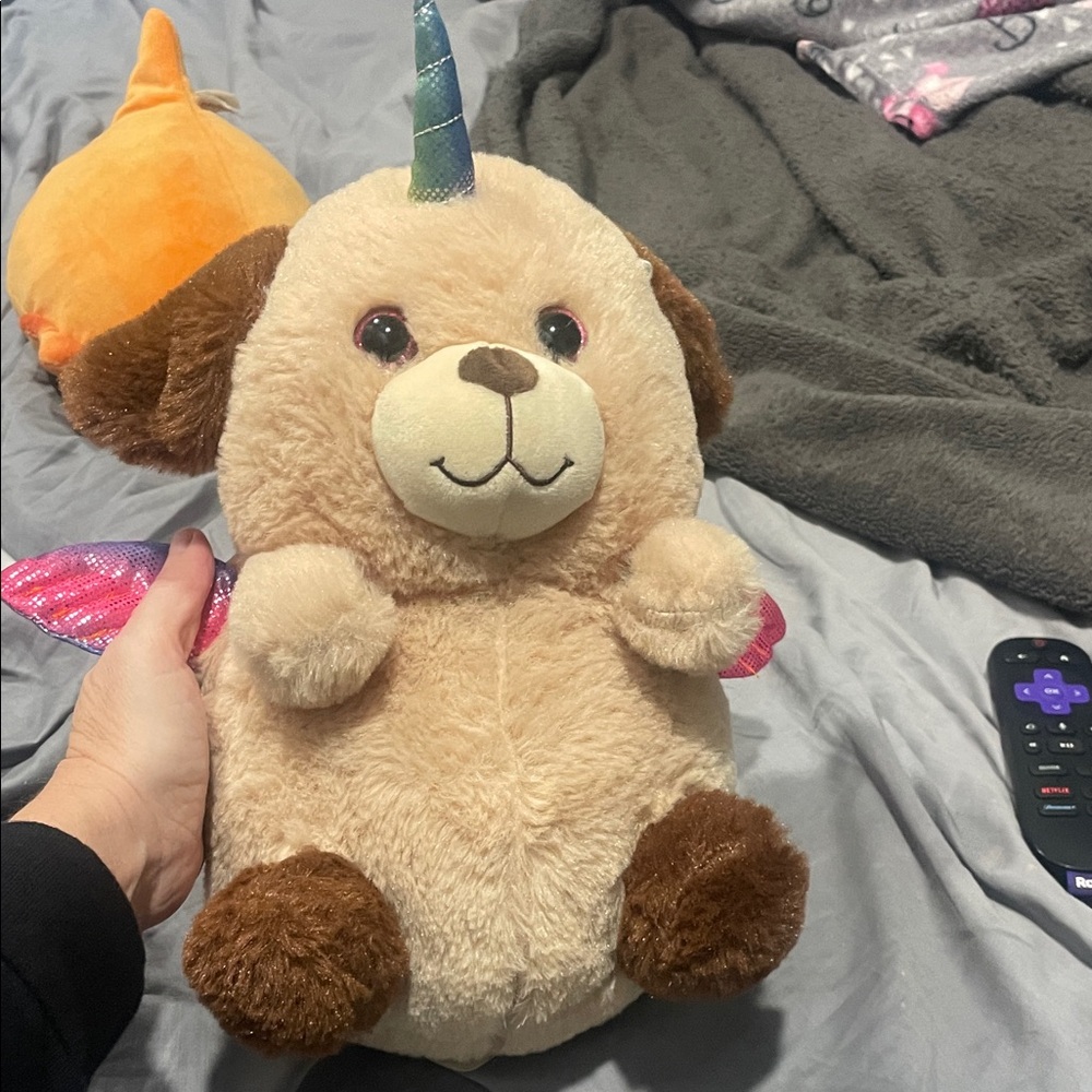 Kellytoy Cream Pandacorn Plush – 10" Winged Unicorn Bear - Soft Fantasy Toy